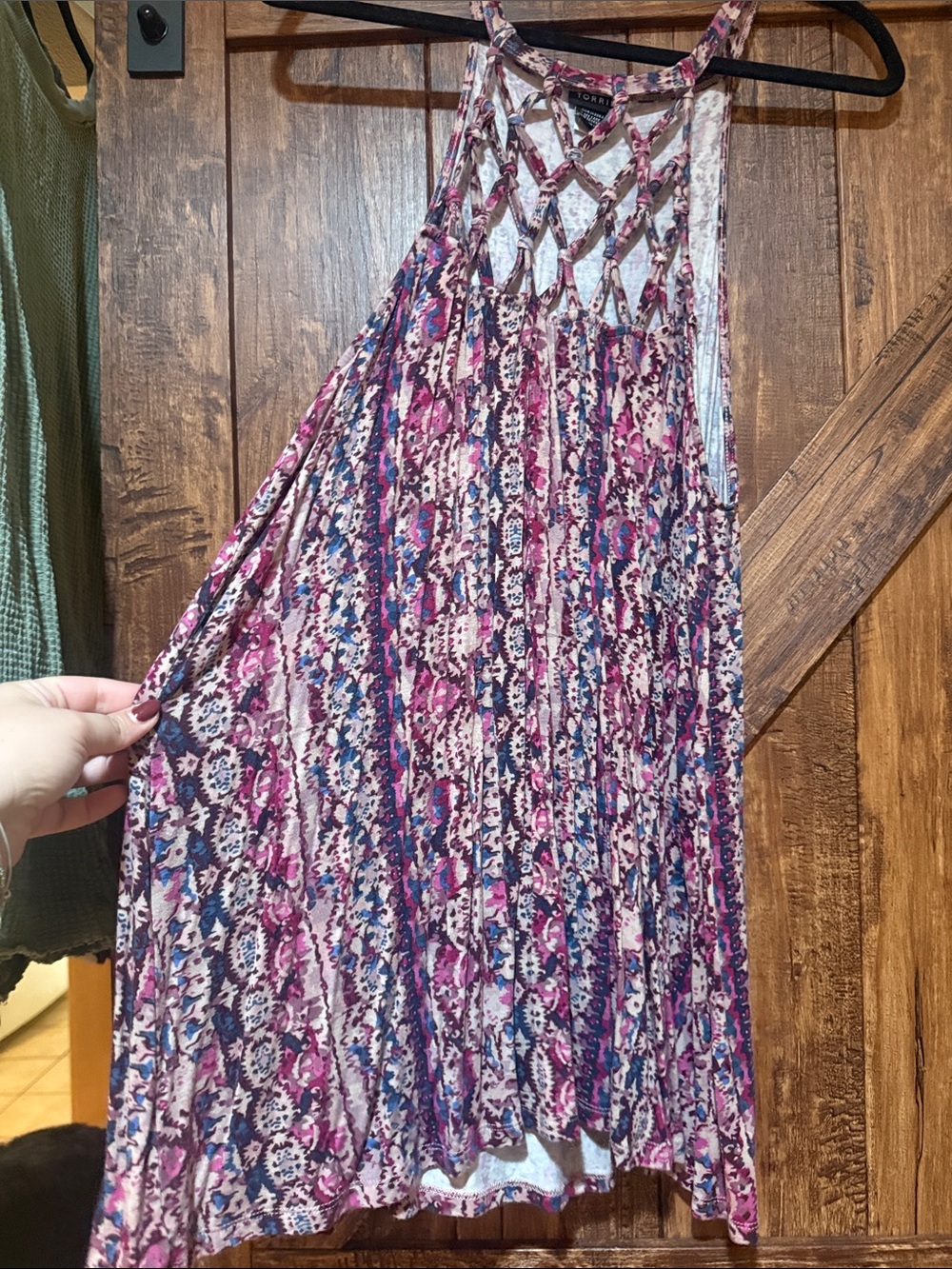torrid Pink Multi-Print A-Line Skirt with Lattice Waist